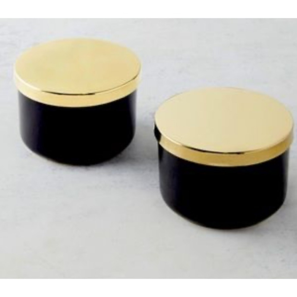 Multi Use Ceramic Storage Containers w/Metal Lids Food Safe Too Z Gallerie